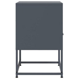 Berkfield Bedside Cabinet Anthracite 36X39X60.5 Cm Steel - thumbnail 7