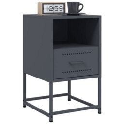 Berkfield Bedside Cabinet Anthracite 36X39X60.5 Cm Steel - thumbnail 5