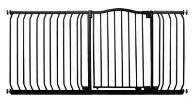 Bettacare Curved Top Dog Gate, 207Cm - 216Cm, Matt Black, Pressure Fit Pet Gate For Dog And Puppy, Pet And Dog Barrier - image 1