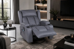 Eco Living Valentino 10-In-1 Massage Armchair Recliner Grey - thumbnail 2
