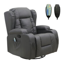 Eco Living Valentino 10-In-1 Massage Armchair Recliner Grey - thumbnail 1