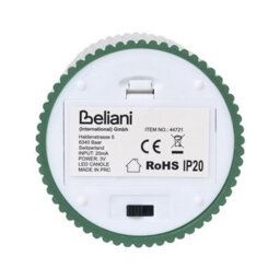 Beliani Set Of 6 Led Candles Noisette 10/16 Cm Green - thumbnail 6