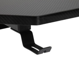 Homcom Gaming Desk Steel Frame Cup Headphone Holder Adjustable Feet Home Black - thumbnail 9
