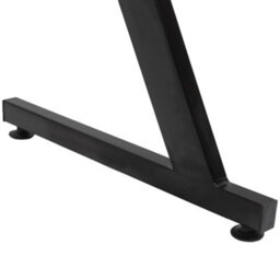 Homcom Gaming Desk Steel Frame Cup Headphone Holder Adjustable Feet Home Black - thumbnail 7