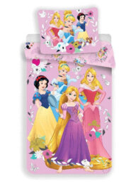 Disney Princess Pink Single 100% Cotton Duvet Cover Set - European Size