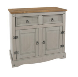Core Products Corona Grey Premium Small Sideboard With 2 Door & 2 Drawers H80.6Cm X W91.0Cm X D43.0Cm - thumbnail 3