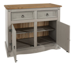 Core Products Corona Grey Premium Small Sideboard With 2 Door & 2 Drawers H80.6Cm X W91.0Cm X D43.0Cm - thumbnail 5