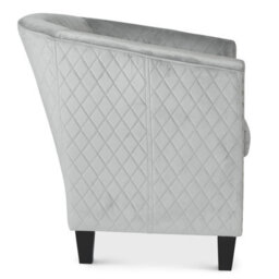 Bravich Stilo Tub Chair - Velvet Light Grey - thumbnail 2
