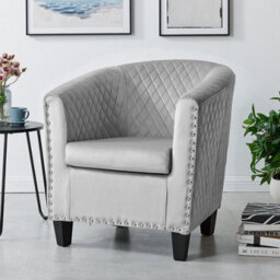 Bravich Stilo Tub Chair - Velvet Light Grey