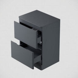 Affine Bathroom Cloakroom Vanity Unit Storage Countertop Wash Basin Grey 600mm - thumbnail 4