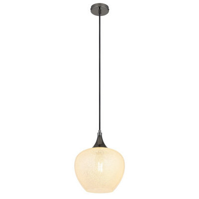 Luminosa Lighting Luminosa Maxy 24Cm Dome Pendant Ceiling Light Gunmetal Clear Glass Shade 1X E27 - image 1