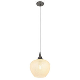 Luminosa Lighting Luminosa Maxy 24Cm Dome Pendant Ceiling Light Gunmetal Clear Glass Shade 1X E27 - thumbnail 1