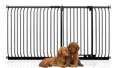 Bettacare Extra Tall Elite Dog Gate, 198Cm - 207Cm, Matt Black, Extra Tall 96.8Cm In Height, Pressure Fit Pet Gate - image 1