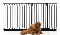 Bettacare Extra Tall Elite Dog Gate, 198Cm - 207Cm, Matt Black, Extra Tall 96.8Cm In Height, Pressure Fit Pet Gate