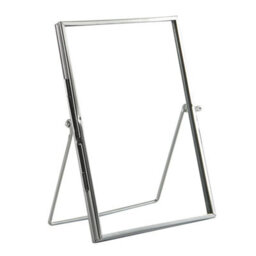 "Nicola Spring Standing Metal Photo Frames - 5"" X 7"" - Silver - Picture Frame Freestanding Frame Display Poster Frame - Set Of 5" - thumbnail 1