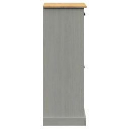 Berkfield Shoe Cabinet Vigo Grey 60X35X96 Cm Solid Wood Pine - thumbnail 6