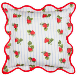 furn. Furn Fruits Strawberries Striped Outdoor Cushion Cover - thumbnail 2