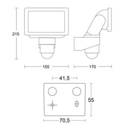 Steinel Security Light Fl 1400 Black, 1375 Lm Floodlight, 14.7 W Spotlight, 4000K Neutral Black - thumbnail 4
