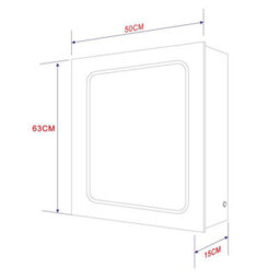 Plum&clay Midas Single Led Bathroom Mirrored Wall Cabinet (H)63Cm (W)50Cm - thumbnail 2