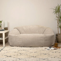 icon Soul Giant Corduroy Bean Bag Natural 2-Seater Bean Bag Chair - thumbnail 5