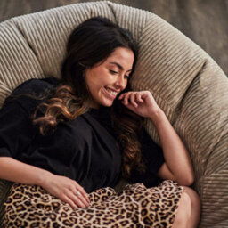 icon Soul Giant Corduroy Bean Bag Natural 2-Seater Bean Bag Chair - thumbnail 4