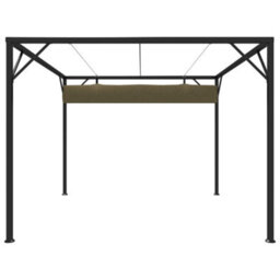 Walplus Garden Gazebo With Retractable Roof 3X3 M Taupe 180 G/mâ² - thumbnail 4