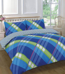 Homes & Linen Luxury Polycotton Printed Effect Hardy Check Striped Duvet Cover With Pillowcases Bedding Set - thumbnail 2
