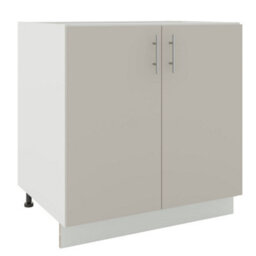 Jd Greta Adjustable Legs Kitchen Base Unit 800mm Storage Cabinet With Door Shelf 80Cm - Cashmere Matt - thumbnail 1