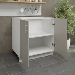 Jd Greta Adjustable Legs Kitchen Base Unit 800mm Storage Cabinet With Door Shelf 80Cm - Cashmere Matt - thumbnail 3
