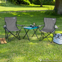 Trail Outdoor Leisure Folding Camping Chair With Cup Holder Grey 2 Pack - thumbnail 2