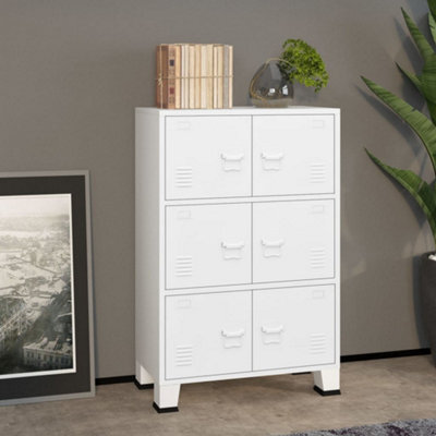 Berkfield Industrial Storage Chest White 75X40X115 Cm Metal - image 1