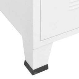 Berkfield Industrial Storage Chest White 75X40X115 Cm Metal - thumbnail 8