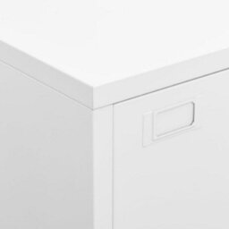 Berkfield Industrial Storage Chest White 75X40X115 Cm Metal - thumbnail 7