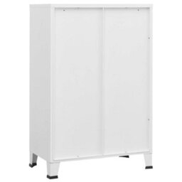 Berkfield Industrial Storage Chest White 75X40X115 Cm Metal - thumbnail 5