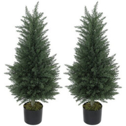 Homcom Set Of 2 Decorative Artificial Plant, Fake Plants For Home Decor - thumbnail 2