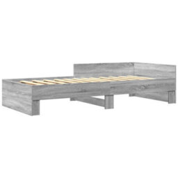 Berkfield Bed Frame Without Mattress Grey Sonoma 90X190 Cm Single Engineered Wood - thumbnail 3