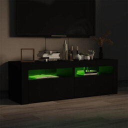 Berkfield Tv Cabinet With Led Lights Black 120X35X40 Cm - thumbnail 3
