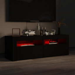 Berkfield Tv Cabinet With Led Lights Black 120X35X40 Cm - thumbnail 4