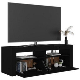 Berkfield Tv Cabinet With Led Lights Black 120X35X40 Cm - thumbnail 6
