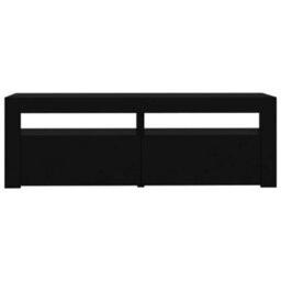 Berkfield Tv Cabinet With Led Lights Black 120X35X40 Cm - thumbnail 8