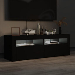 Berkfield Tv Cabinet With Led Lights Black 120X35X40 Cm - thumbnail 5