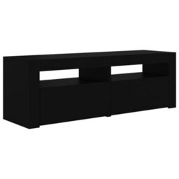 Berkfield Tv Cabinet With Led Lights Black 120X35X40 Cm - thumbnail 9