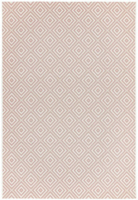 Pink Outdoor Rug, Geometric Stain-Resistant Rug For Patio Decks Balcony, 4mm Modern Outdoor Area Rug-160Cm X 230Cm - image 1