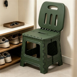 Green S-Folding Step Stool Camping Chairs Portable Folding Outdoor Beach Picnic Chair - thumbnail 3
