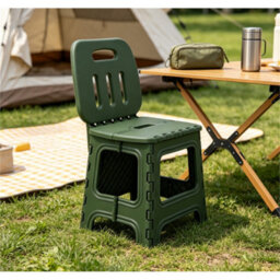 Green S-Folding Step Stool Camping Chairs Portable Folding Outdoor Beach Picnic Chair