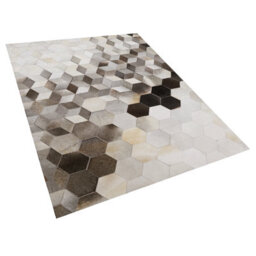 Beliani Rug Sason Beige 160 X 230 Cm Leather - thumbnail 4