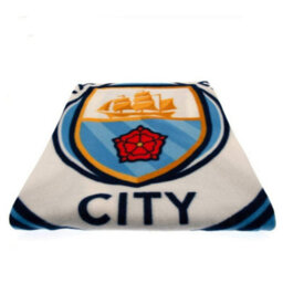 Manchester City Fc Fleece Pulse Blanket Blue/white (One Size) - thumbnail 4