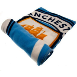 Manchester City Fc Fleece Pulse Blanket Blue/white (One Size) - thumbnail 2