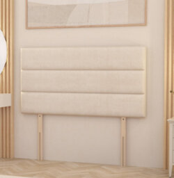 Somnior Beds Somnior Chambery Plush Velvet 5Ft King Divan Bed Base With Upholstered Headboard Ivory - thumbnail 4
