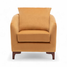 Velvet Gold Angela Accent Tub Chair With Ottoman - thumbnail 2